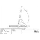 SS 12" Defender Friction Hinge - Top Hung | From The Anvil - Friction Hinges - From The Anvil - Yester Home