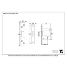 SS 2½" 5 Lever BS Deadlock KA | From The Anvil-Deadlocks & Deadbolts-Yester Home