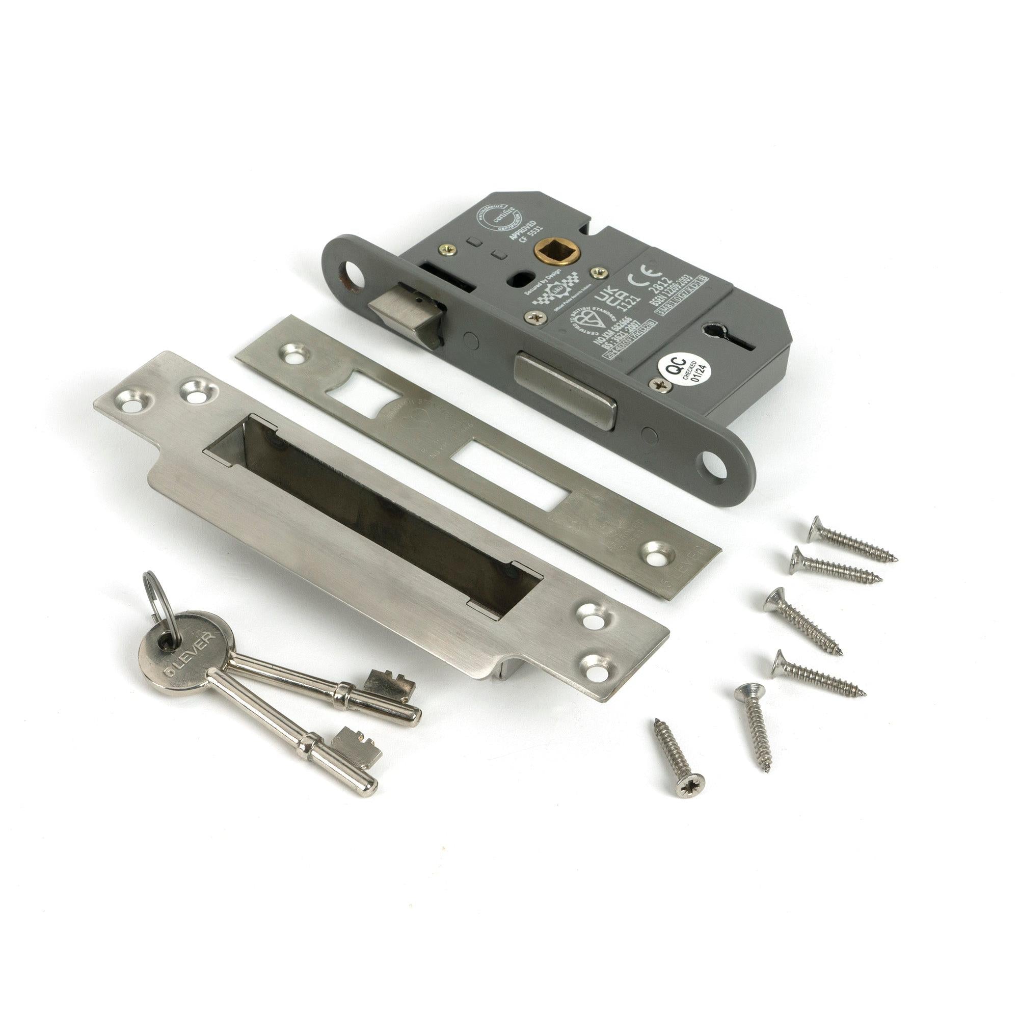 SS 2½" 5 Lever BS Sashlock KA | From The Anvil - Sash Locks - From The Anvil - Yester Home