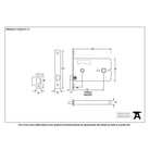 SS 5" Horizontal Bathroom Lock | From The Anvil - Bathroom Locks - From The Anvil - Yester Home