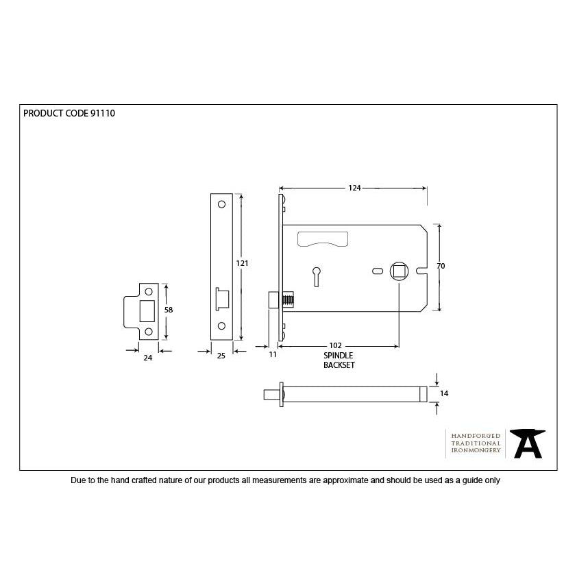 SS 5" Horizontal Latch | From The Anvil-Horizontal Locks-Yester Home