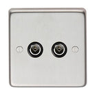 SSS Double TV Socket | From The Anvil - Electrical Switches & Sockets - From The Anvil - Yester Home