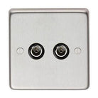 SSS Double TV Socket | From The Anvil-Electrical Switches & Sockets-Yester Home