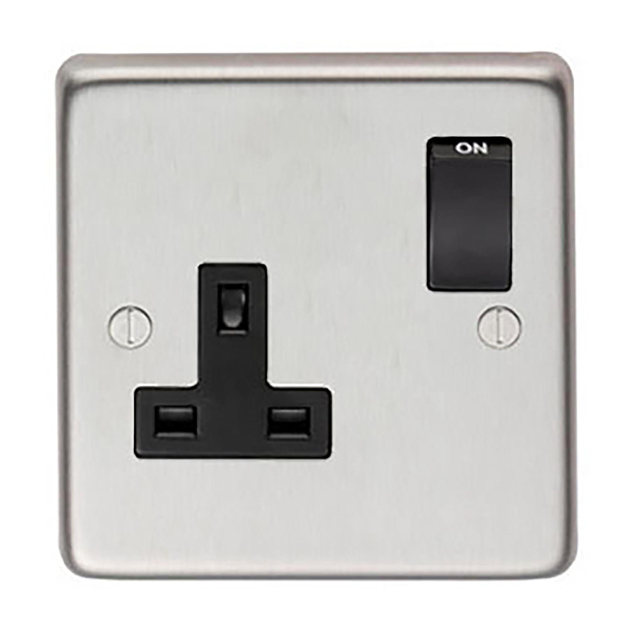 SSS Single 13 Amp Switched Socket | From The Anvil - Electrical Switches & Sockets - From The Anvil - Yester Home