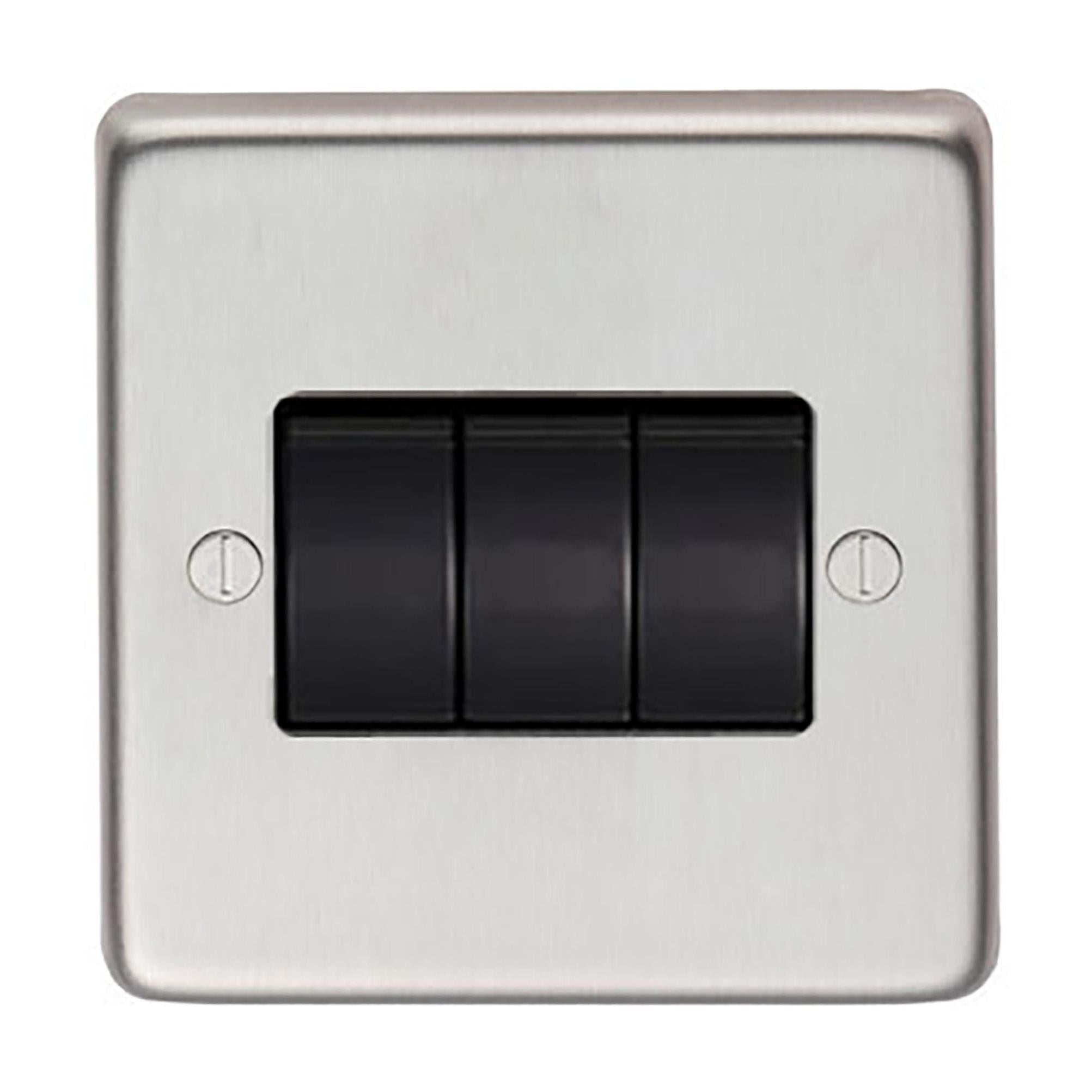 SSS Triple 10 Amp Switch | From The Anvil - Electrical Switches & Sockets - From The Anvil - Yester Home