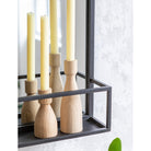 Sapperton Mirror with Shelf in Black - Iron-Mirrors-Yester Home