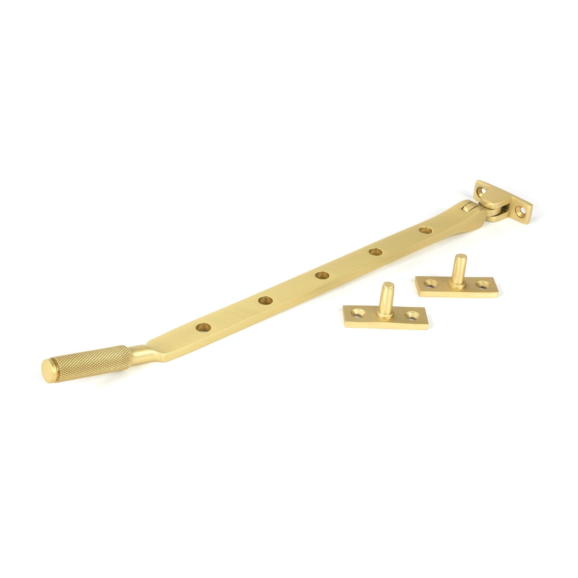 Satin Brass 12" Brompton Stay | From The Anvil - Stays - From The Anvil - Yester Home