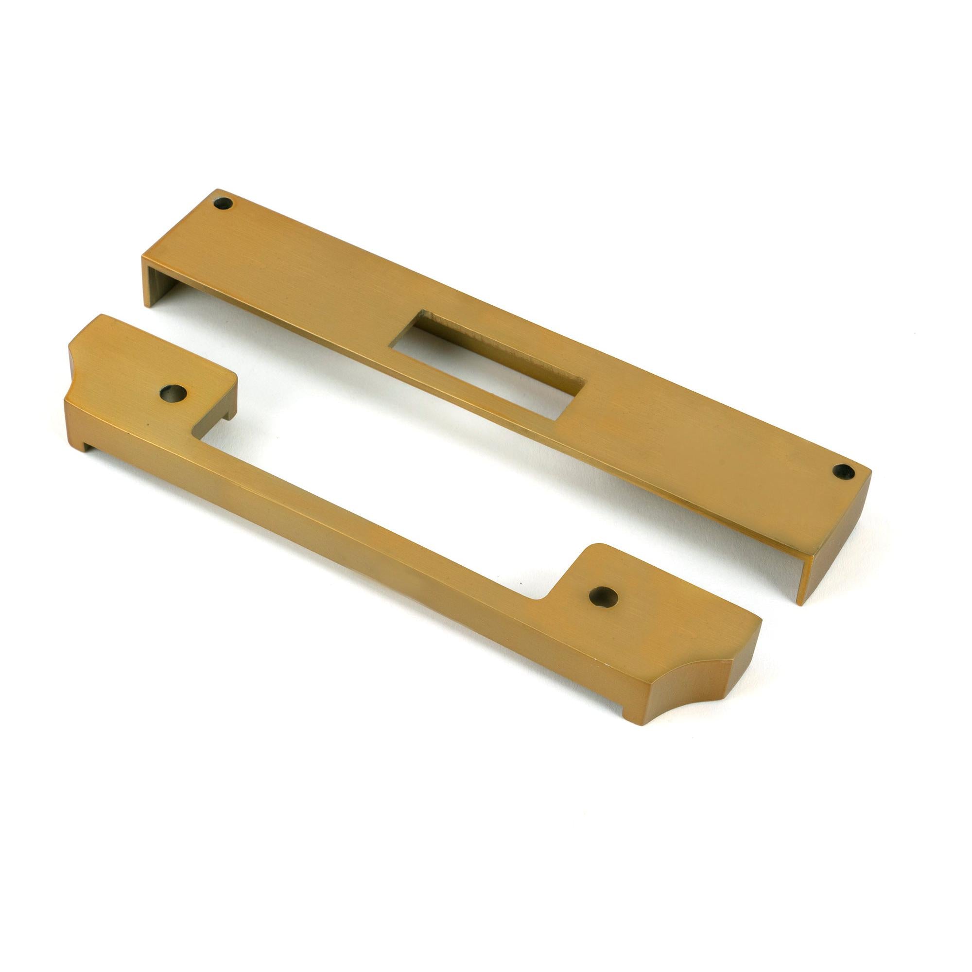 Satin Brass ½" Rebate Kit for Euro Dead Lock - Deadlocks & Deadbolts - From The Anvil - Yester Home