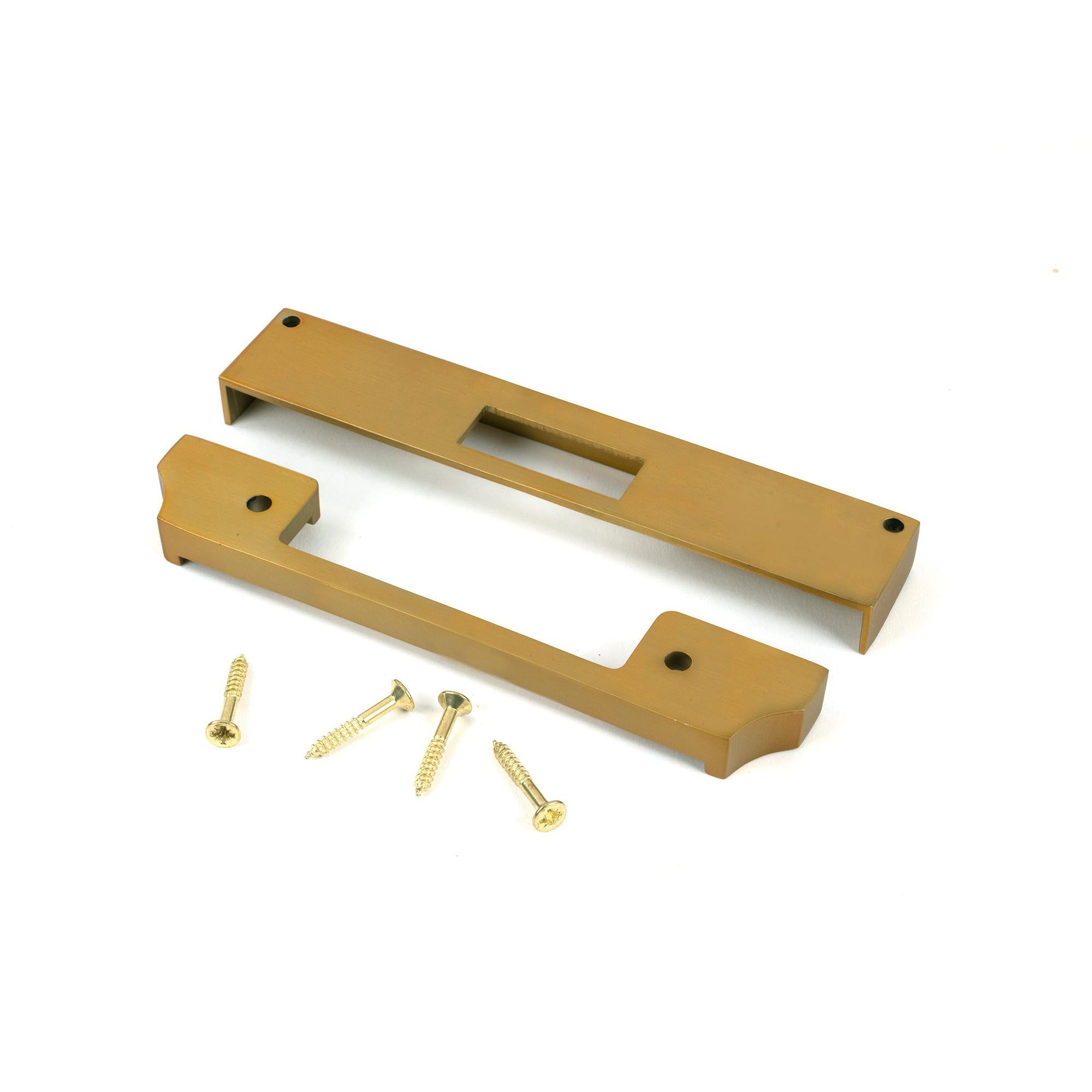 Satin Brass ½" Rebate Kit for Euro Dead Lock - Deadlocks & Deadbolts - From The Anvil - Yester Home