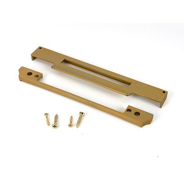 Satin Brass ½" Rebate Kit for Euro Din Sash Lock - Euro Locks - From The Anvil - Yester Home