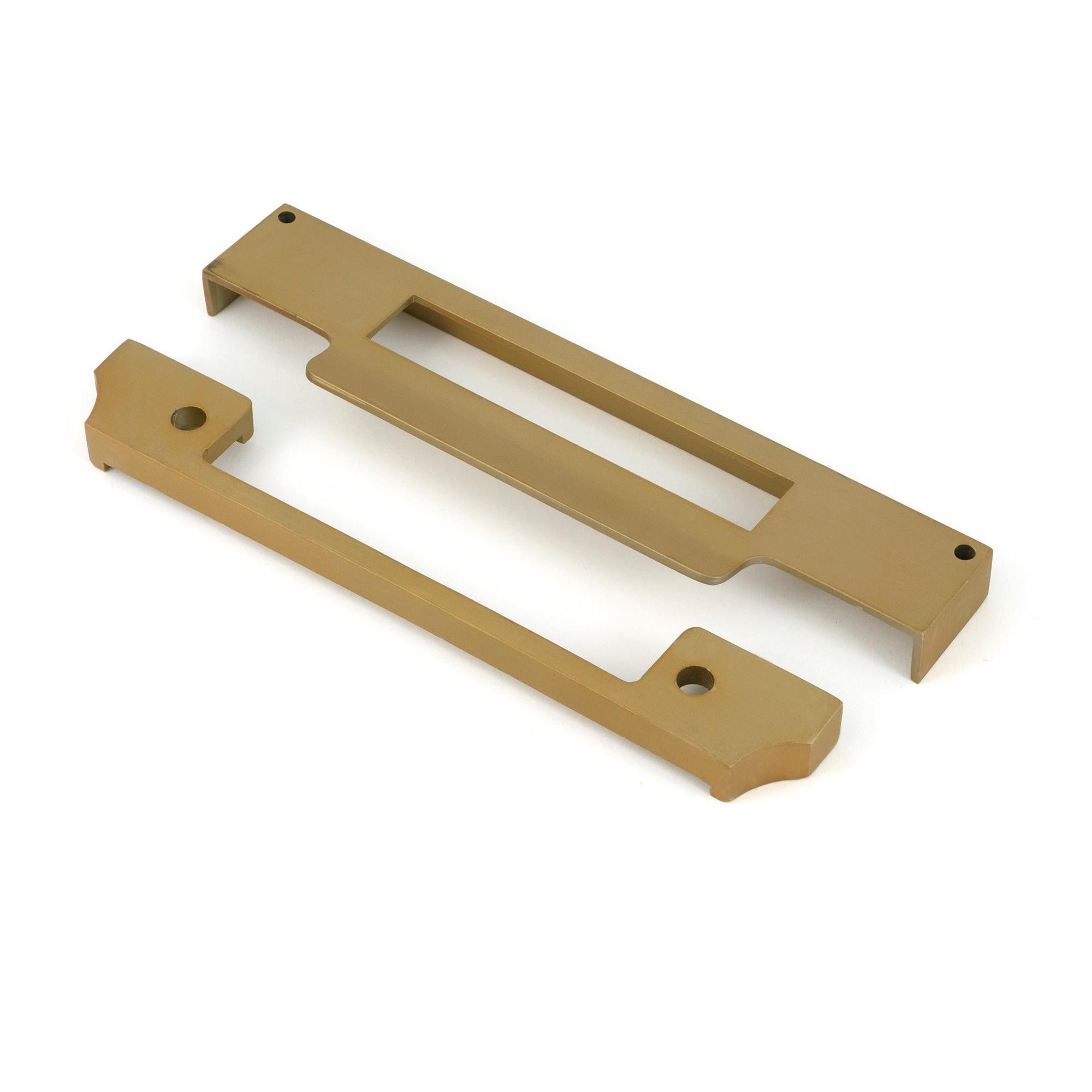 Satin Brass ½" Rebate Kit for Euro Sash Lock - Euro Locks - From The Anvil - Yester Home