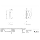 Satin Brass ½" Rebate Kit for Heavy Duty Latch - Latches - From The Anvil - Yester Home