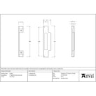 Satin Brass ½" Rebate Kit for Sash Lock - Sash Locks - From The Anvil - Yester Home