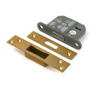 Satin Brass 2½" 5 Lever BS Dead Lock - Deadlocks & Deadbolts - From The Anvil - Yester Home