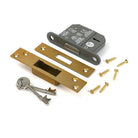 Satin Brass 2½" 5 Lever BS Dead Lock KA - Deadlocks & Deadbolts - From The Anvil - Yester Home