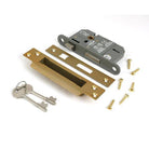 Satin Brass 2½" 5 Lever BS Sash Lock - Sash Locks - From The Anvil - Yester Home