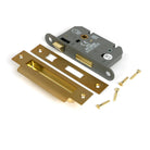 Satin Brass 2½" Heavy Duty Bathroom Mortice Lock - Bathroom Locks - From The Anvil - Yester Home