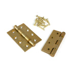 Satin Brass 4" Ball Bearing Butt Hinge (Pair) ss - Butt Hinges - From The Anvil - Yester Home