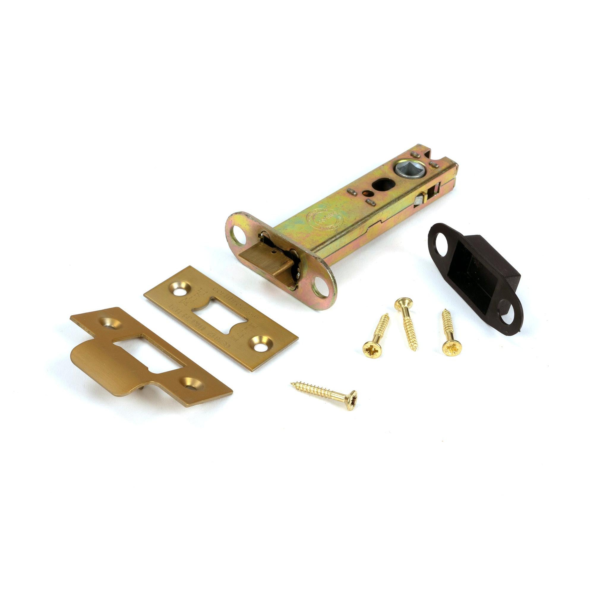 Satin Brass 4" Heavy Duty Latch - Latches - From The Anvil - Yester Home