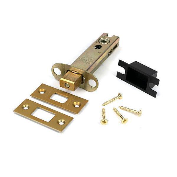 Satin Brass 4" Heavy Duty Tubular Deadbolt - Deadlocks & Deadbolts - From The Anvil - Yester Home