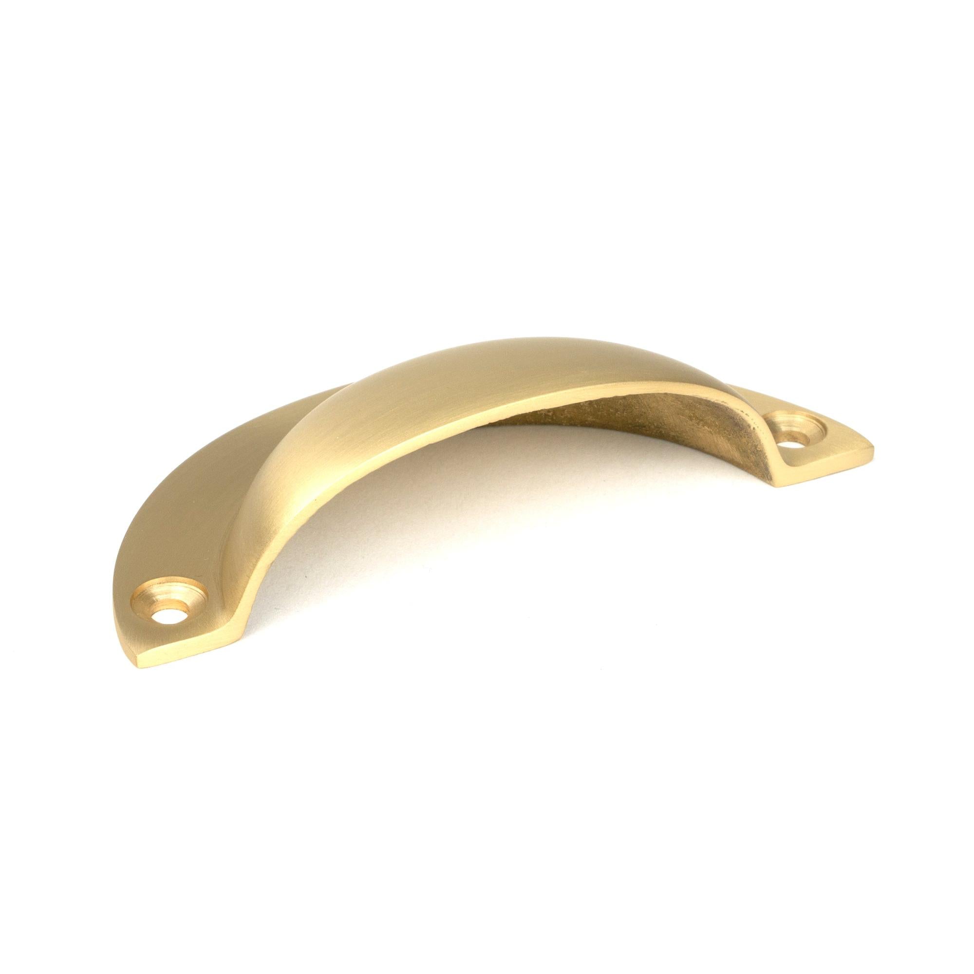 Satin Brass 4" Plain Drawer Pull | From The Anvil - Drawer Pulls - From The Anvil - Yester Home