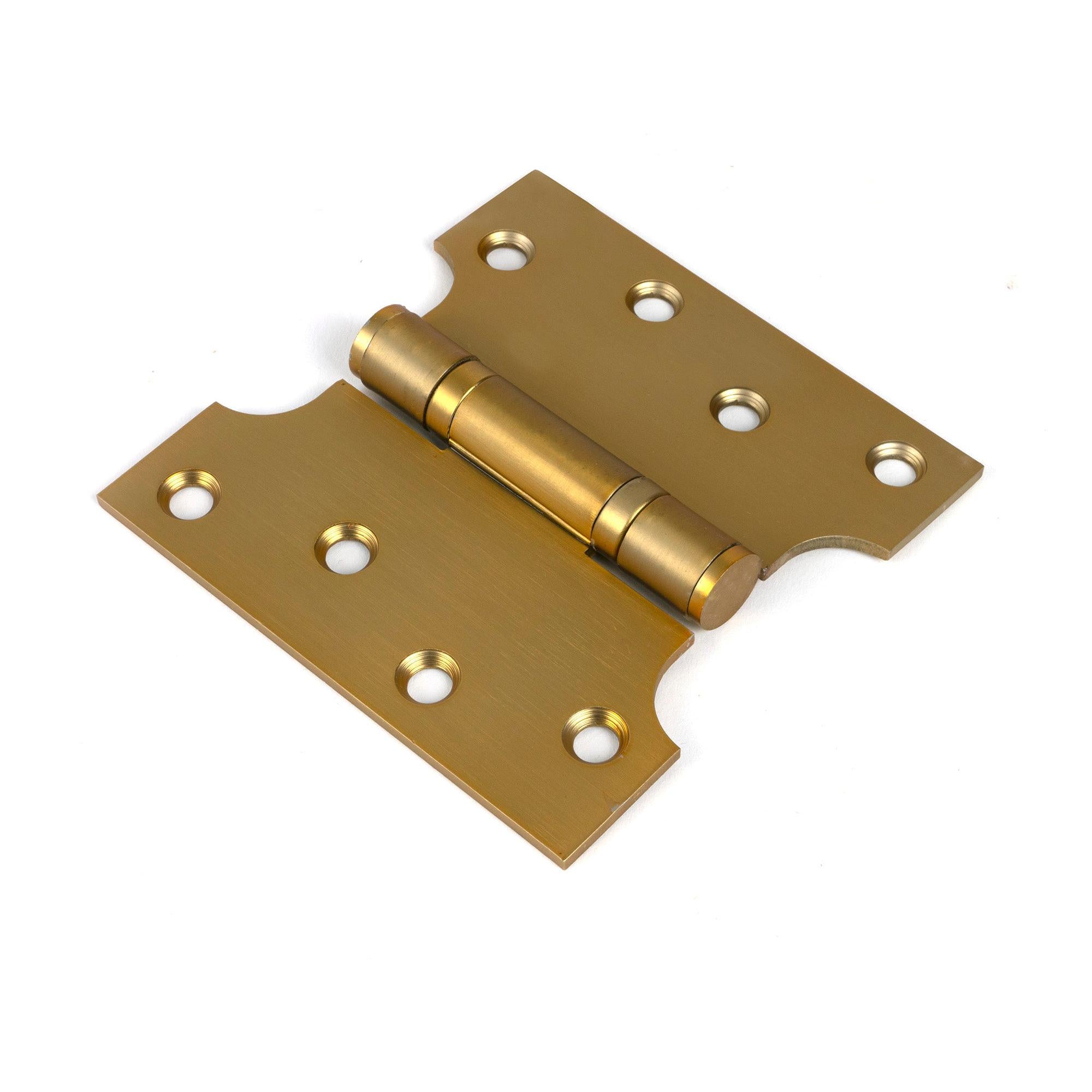 Satin Brass 4" x 2" x 4"  Parliament Hinge (pair) ss - Parliament Hinges - From The Anvil - Yester Home