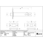 Satin Brass 5" Heavy Duty Tubular Deadbolt - Deadlocks & Deadbolts - From The Anvil - Yester Home