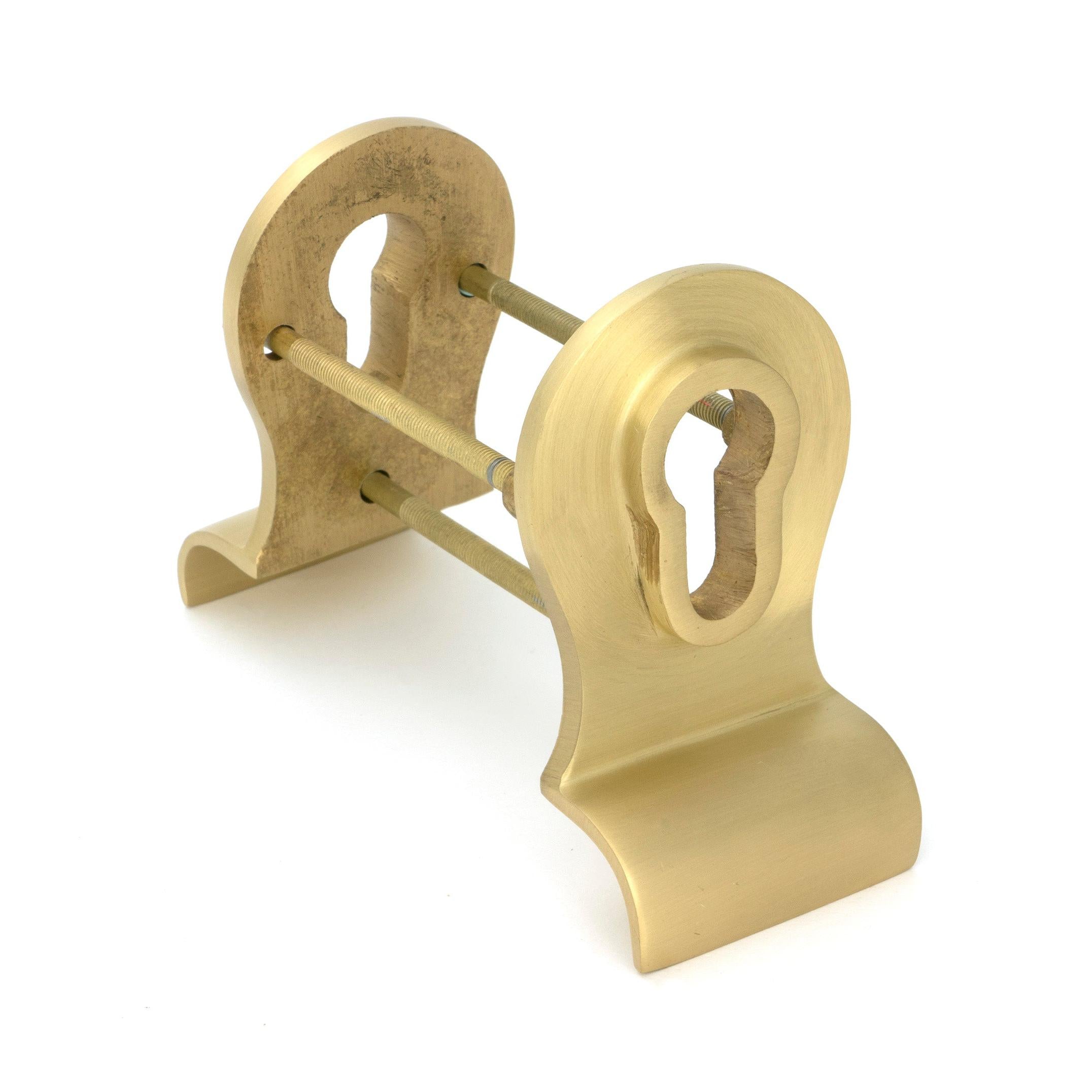 Satin Brass 50mm Euro Door Pull (Back to Back fixings) | From The Anvil - Euro Pulls - From The Anvil - Yester Home