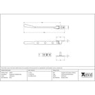 Satin Brass 8" Newbury Stay | From The Anvil - Stays - From The Anvil - Yester Home