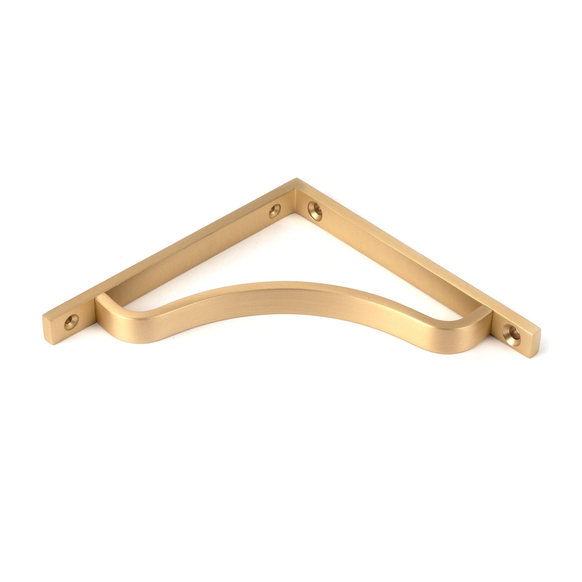 Satin Brass Abingdon Shelf Bracket (150mm x 150mm) | From The Anvil-Shelf Brackets-Yester Home