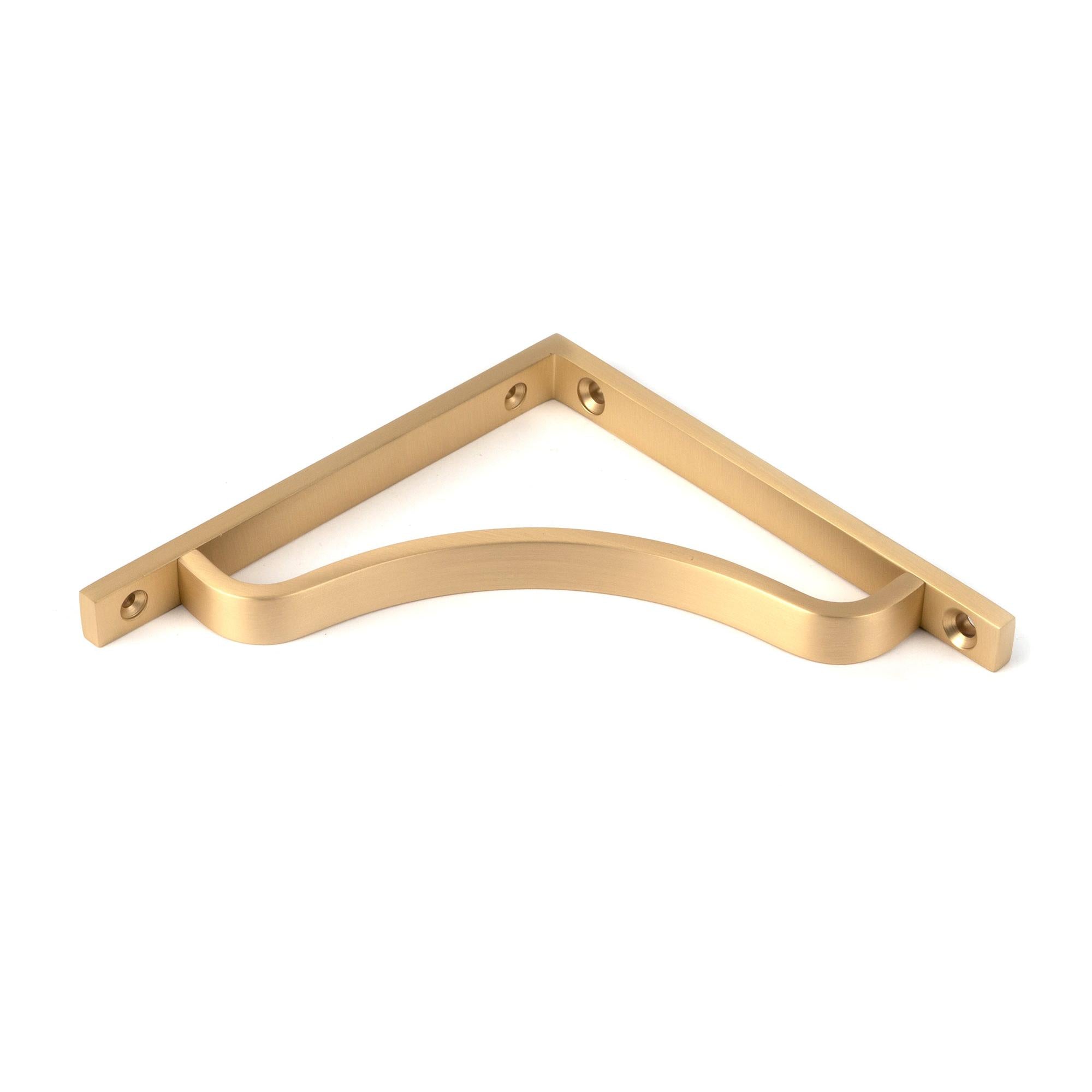 Satin Brass Abingdon Shelf Bracket (150mm x 150mm) | From The Anvil - Shelf Brackets - From The Anvil - Yester Home