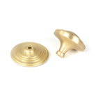 Satin Brass Art Deco Centre Door Knob | From The Anvil - Centre Door Knobs - From The Anvil - Yester Home
