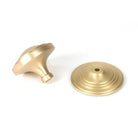 Satin Brass Art Deco Centre Door Knob | From The Anvil-Centre Door Knobs-Yester Home