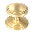Satin Brass Art Deco Centre Door Knob | From The Anvil - Centre Door Knobs - From The Anvil - Yester Home