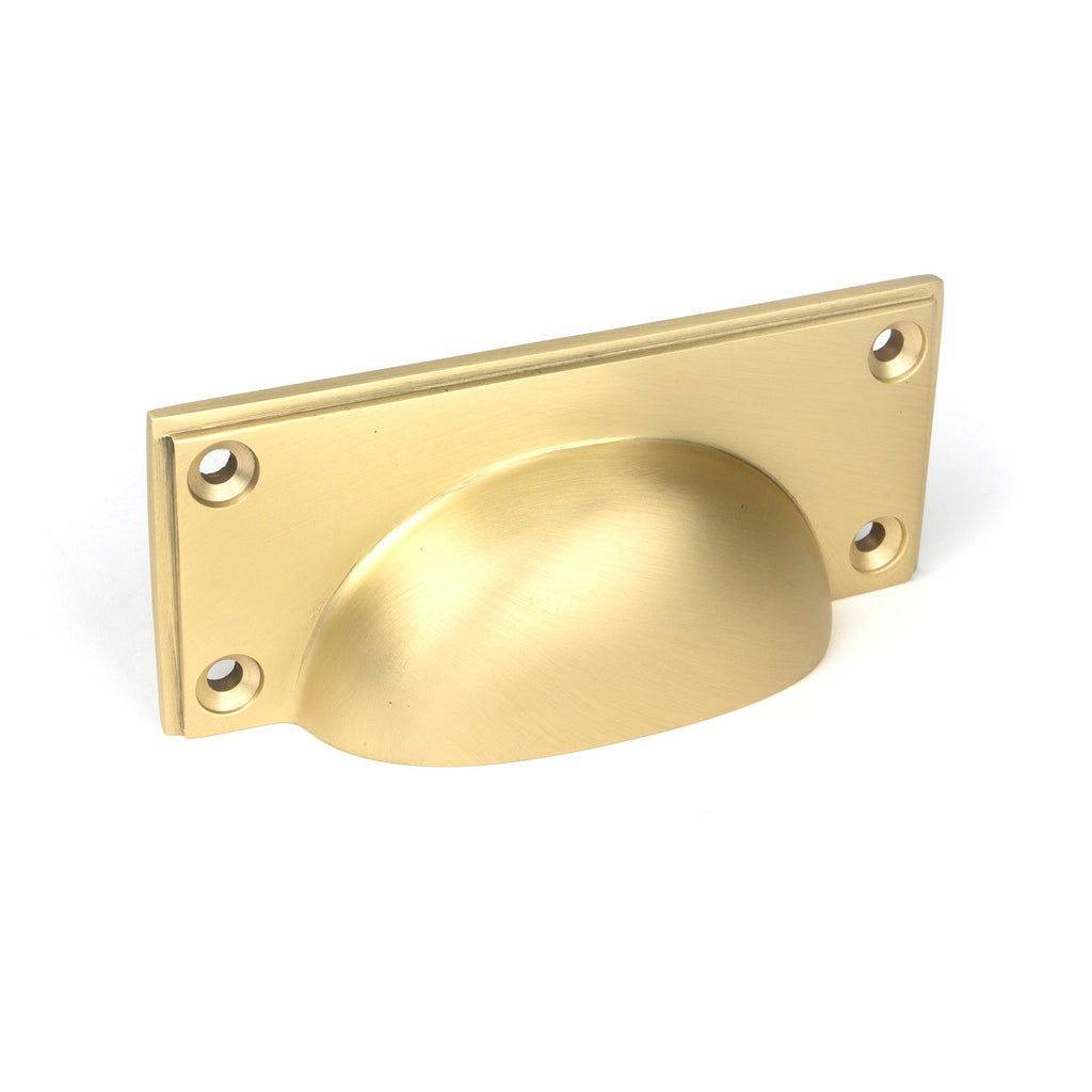 Satin Brass Art Deco Drawer Pull | From The Anvil-Drawer Pulls-Yester Home