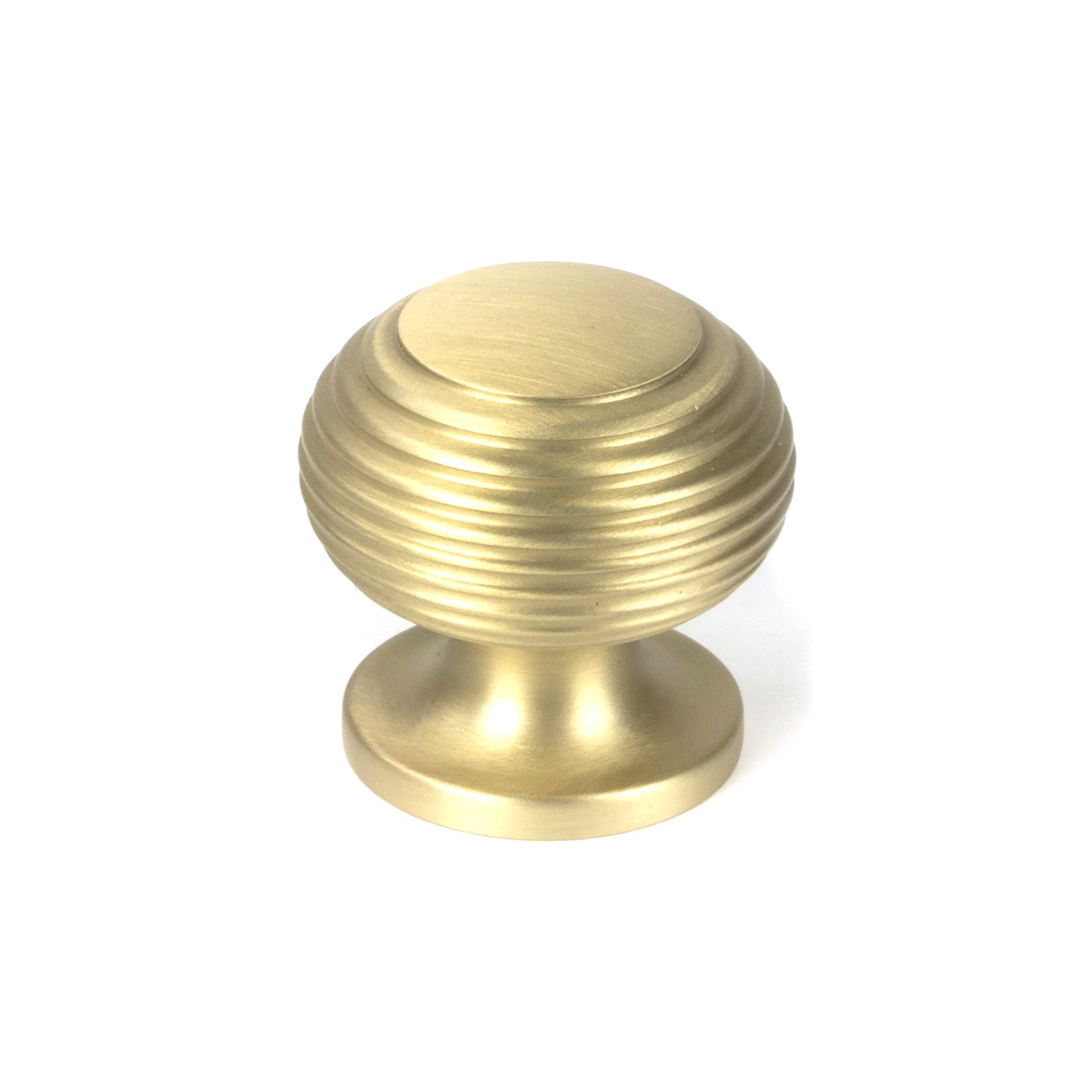 Satin Brass Beehive Cabinet Knob 30mm | From The Anvil-Cabinet Knobs-Yester Home