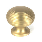 Satin Brass Beehive Cabinet Knob 40mm | From The Anvil - Cabinet Knobs - From The Anvil - Yester Home