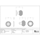Satin Brass Beehive Centre Door Knob | From The Anvil - Centre Door Knobs - From The Anvil - Yester Home
