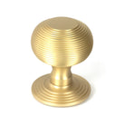 Satin Brass Beehive Centre Door Knob | From The Anvil-Centre Door Knobs-Yester Home