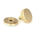 Satin Brass Brompton Centre Door Knob (Beehive) | From The Anvil-Centre Door Knobs-Yester Home