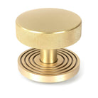 Satin Brass Brompton Centre Door Knob (Beehive) | From The Anvil-Centre Door Knobs-Yester Home