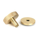 Satin Brass Brompton Centre Door Knob (Plain) | From The Anvil-Centre Door Knobs-Yester Home