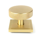 Satin Brass Brompton Centre Door Knob (Square) | From The Anvil-Centre Door Knobs-Yester Home