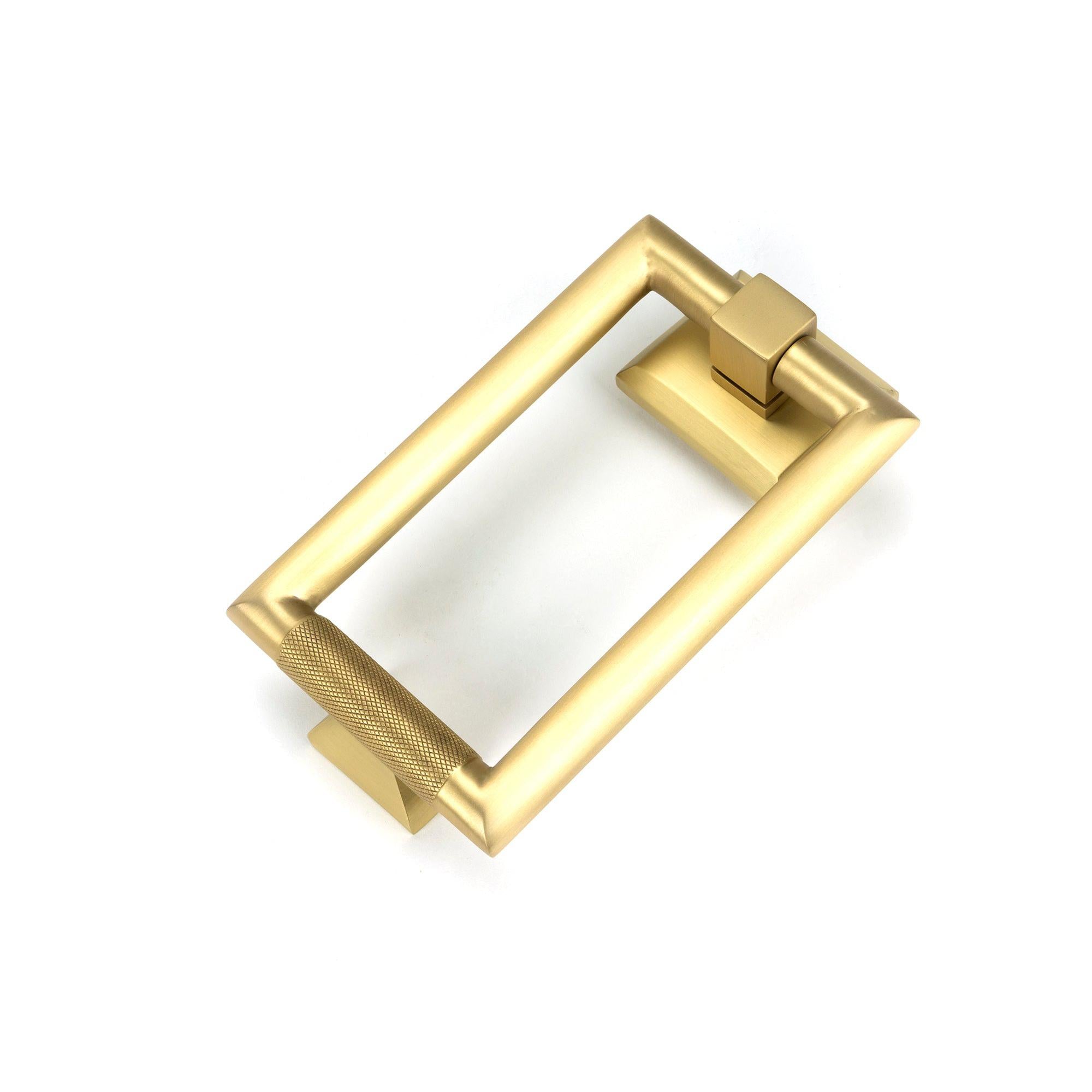 Satin Brass Brompton Door Knocker | From The Anvil - Bolt-Through Door Knockers - From The Anvil - Yester Home