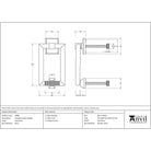 Satin Brass Brompton Door Knocker | From The Anvil - Bolt-Through Door Knockers - From The Anvil - Yester Home