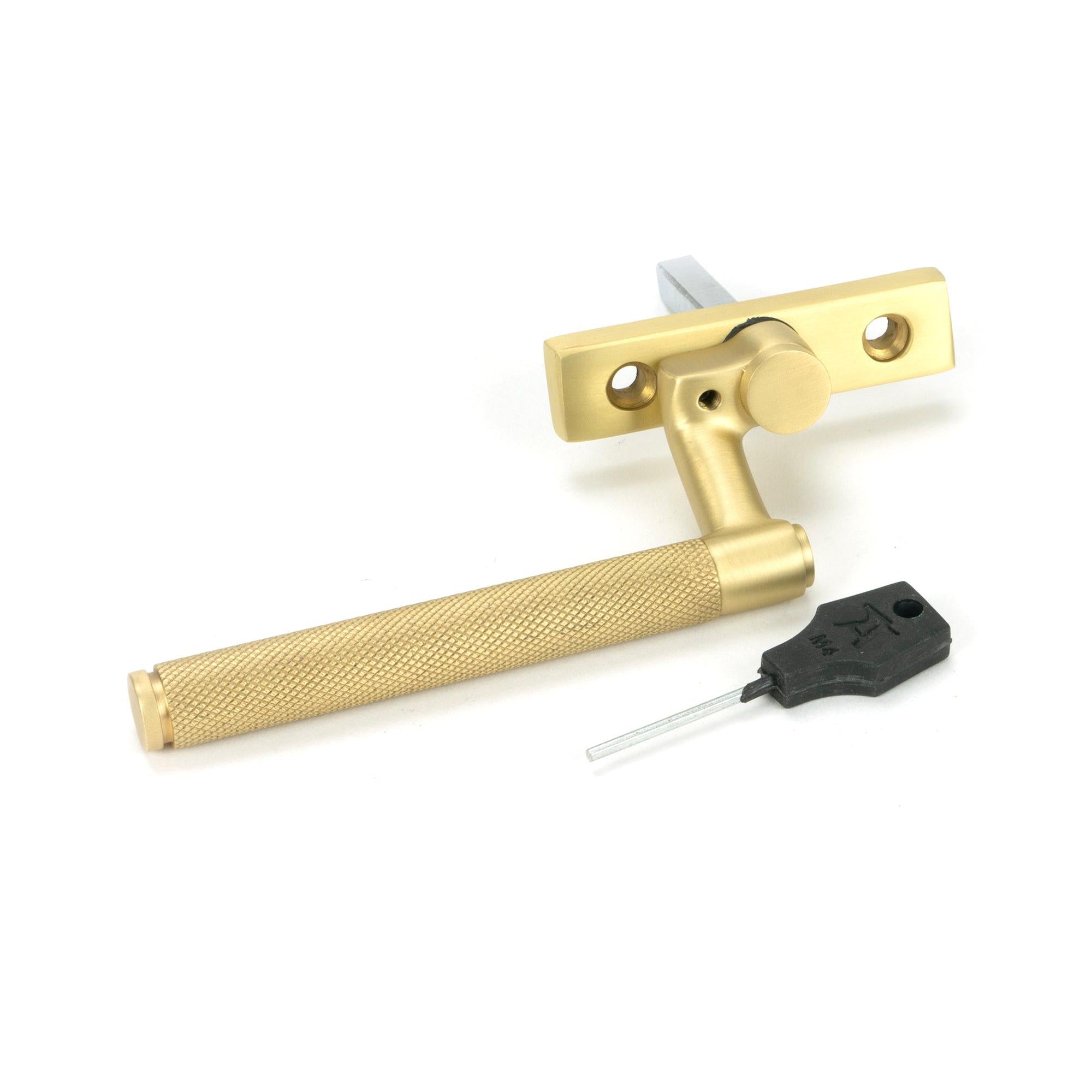 Satin Brass Brompton Espag - RH | From The Anvil - Espag. Fasteners - From The Anvil - Yester Home