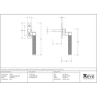 Satin Brass Brompton Espag - RH | From The Anvil - Espag. Fasteners - From The Anvil - Yester Home