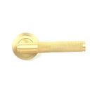 Satin Brass Brompton Lever on Rose Set (Art Deco) | From The Anvil - Concealed - From The Anvil - Yester Home