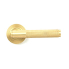 Satin Brass Brompton Lever on Rose Set (Beehive) | From The Anvil - Concealed - From The Anvil - Yester Home