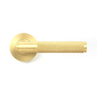 Satin Brass Brompton Lever on Rose Set (Plain) | From The Anvil-Concealed-Yester Home
